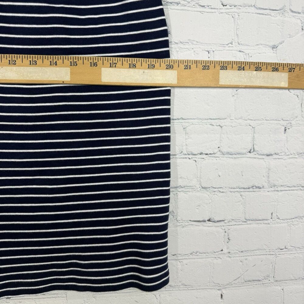 Polo Ralph Lauren Women L Navy White Striped Polo Shirt Dress Preppy Cotton - Picture 9 of 14